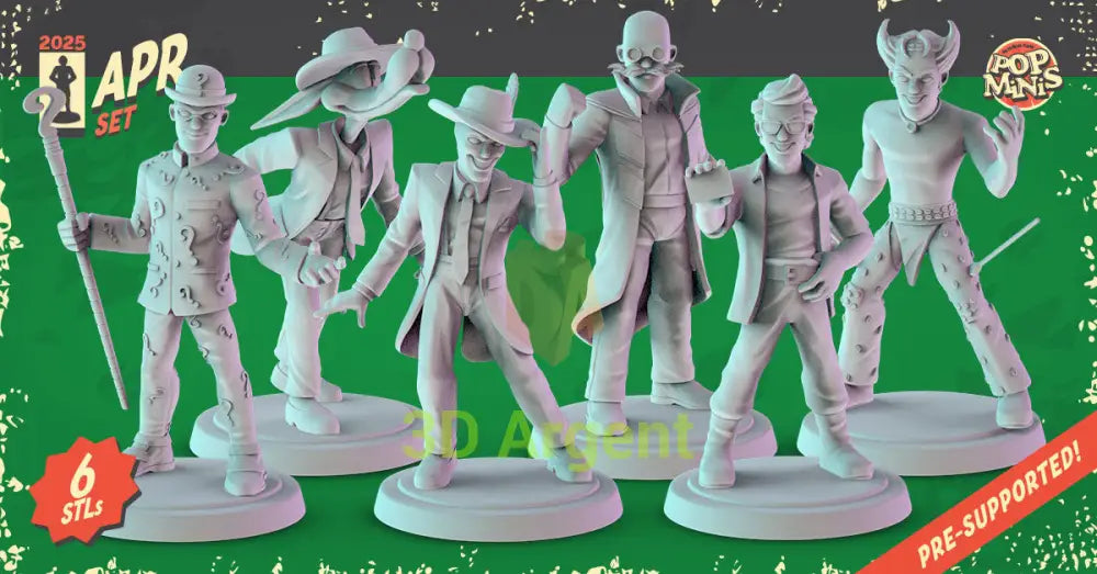 Jim Carrey Miniatures – The Mask Ace Ventura Riddler Robotnik 32 mm Resin Figures