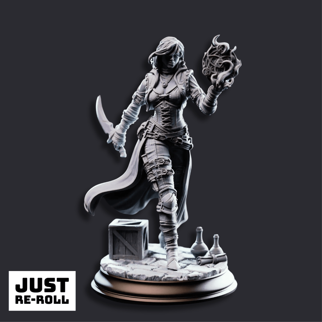 Kira Solseth Rogue of the Arcane - 3D Printed Rogue Character Miniature