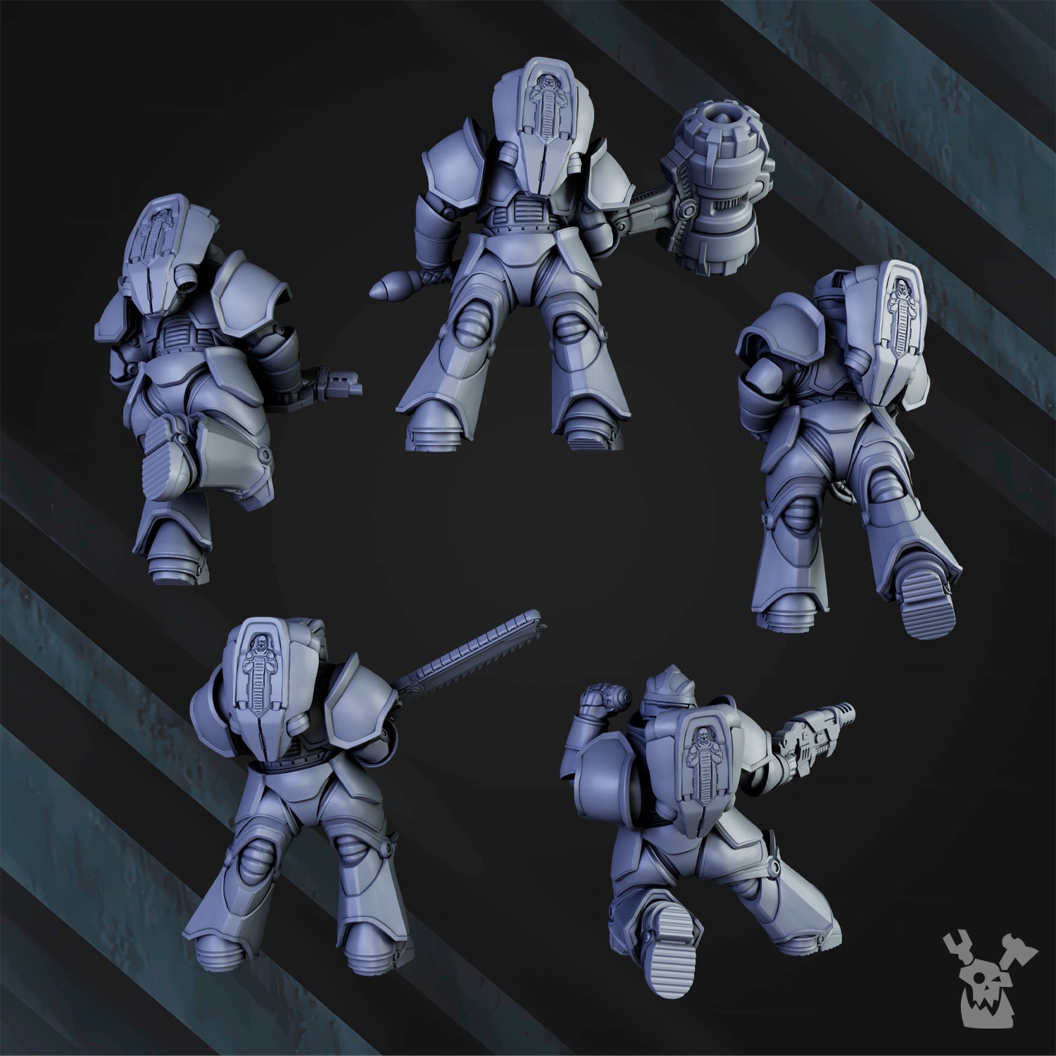 Knights of the Great Gates Squad B Miniatures | Battle Brothers | DakkaDakka | Sci-Fi Grimdark Wargaming Miniature 28mm 32mm