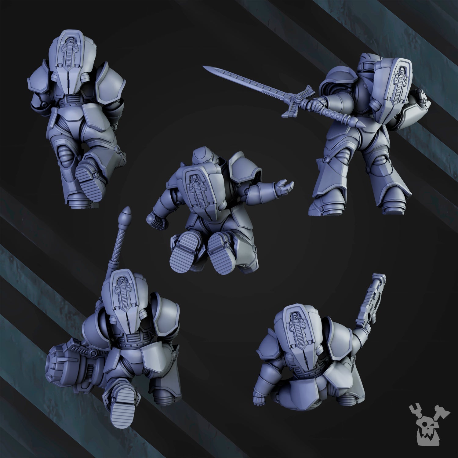 Knights of the Great Gates Squad A Miniatures | Battle Brothers | DakkaDakka | Sci-Fi Grimdark Wargaming Miniature 28mm 32mm