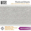 Green Stuff World: Textured ABS Plasticard Sheet - Smooth Rock Wall
