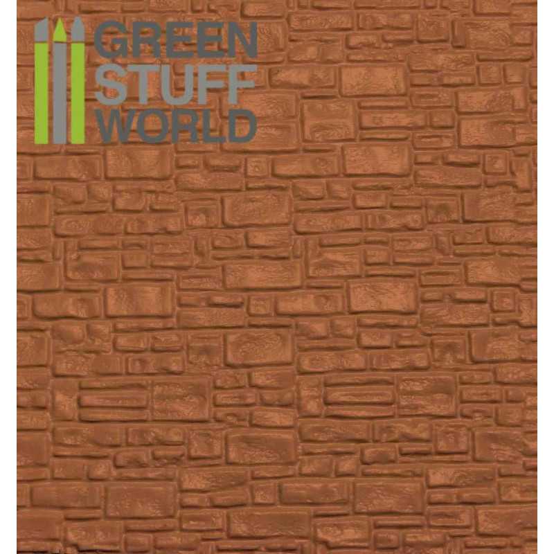 Green Stuff World: Textured ABS Plasticard Sheet - Smooth Rock Wall