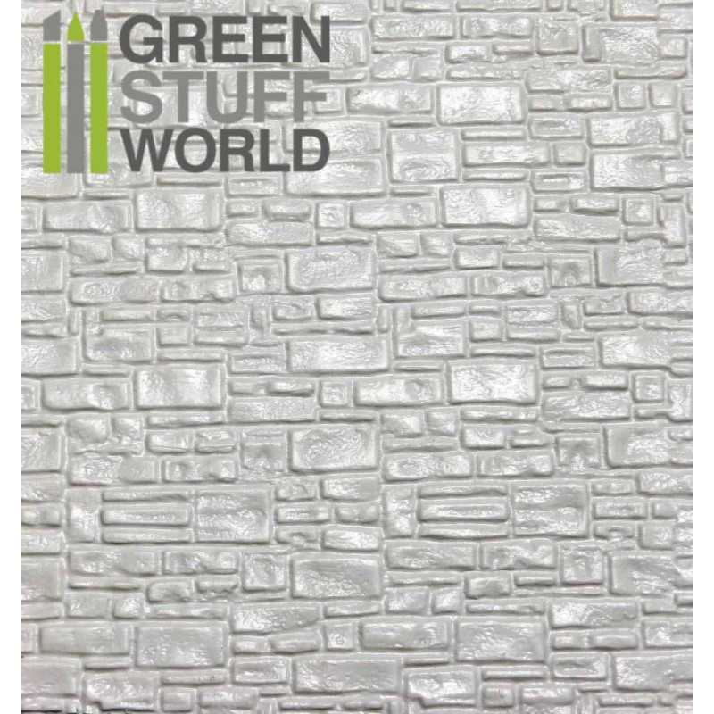 Green Stuff World: Textured ABS Plasticard Sheet - Smooth Rock Wall
