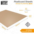 Green Stuff World: Textured Styrene Plasticard Sheet - Wood Planking (3mm)