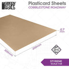 Green Stuff World: Textured Styrene Plasticard Sheet - Cobblestone Roadway
