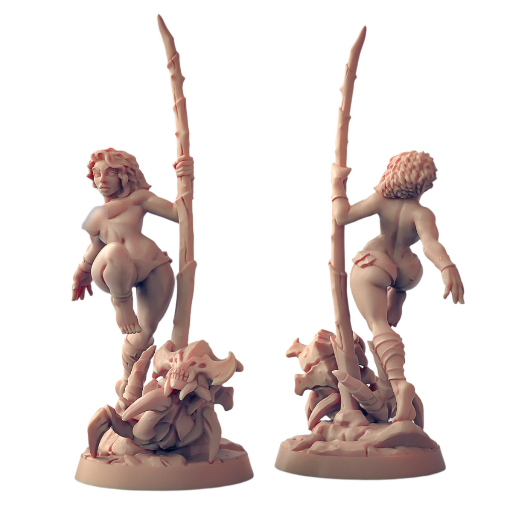 Dancer Lara Pin-Up & Scourgy | Scourgeland Survivors | Fantasy D&D Miniature | Artisan Guild