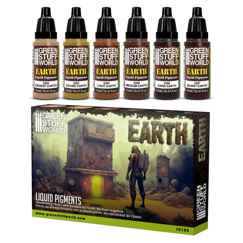 Green Stuff World Liquid Pigments Set - Earth