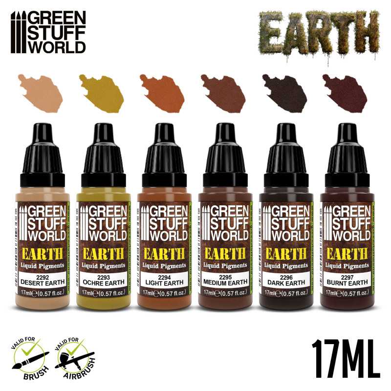 Green Stuff World Liquid Pigments Set - Earth