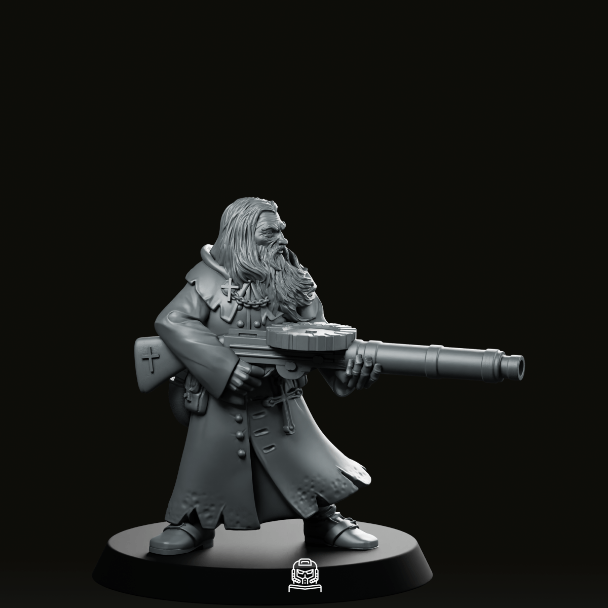 Trench Soldier Machinegun Miniature