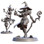 Marwina the Witch Pin-Up | Arcanist Guild | Fantasy D&D Miniature | Artisan Guild