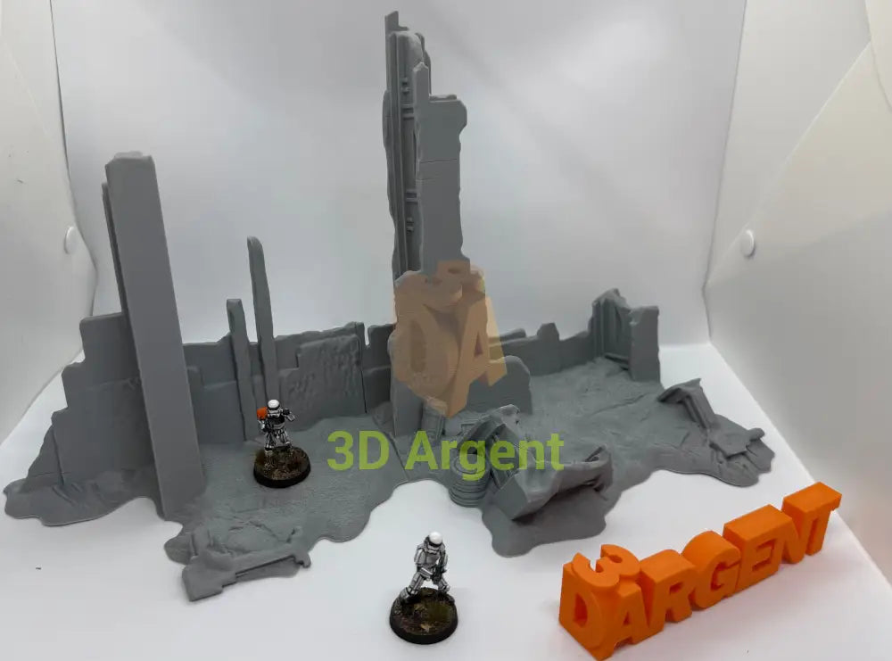 Metal Wreckage Terrain Set – 2 pieces | 28mm–32mm Sci-Fi Legion Miniature Scenery