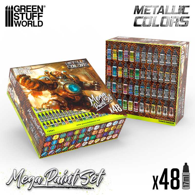 Green Stuff World Metallics Mega Paint Set