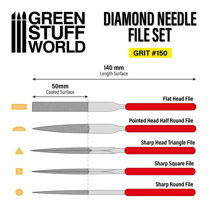 Green Stuff World: Diamond Needle File Set x5