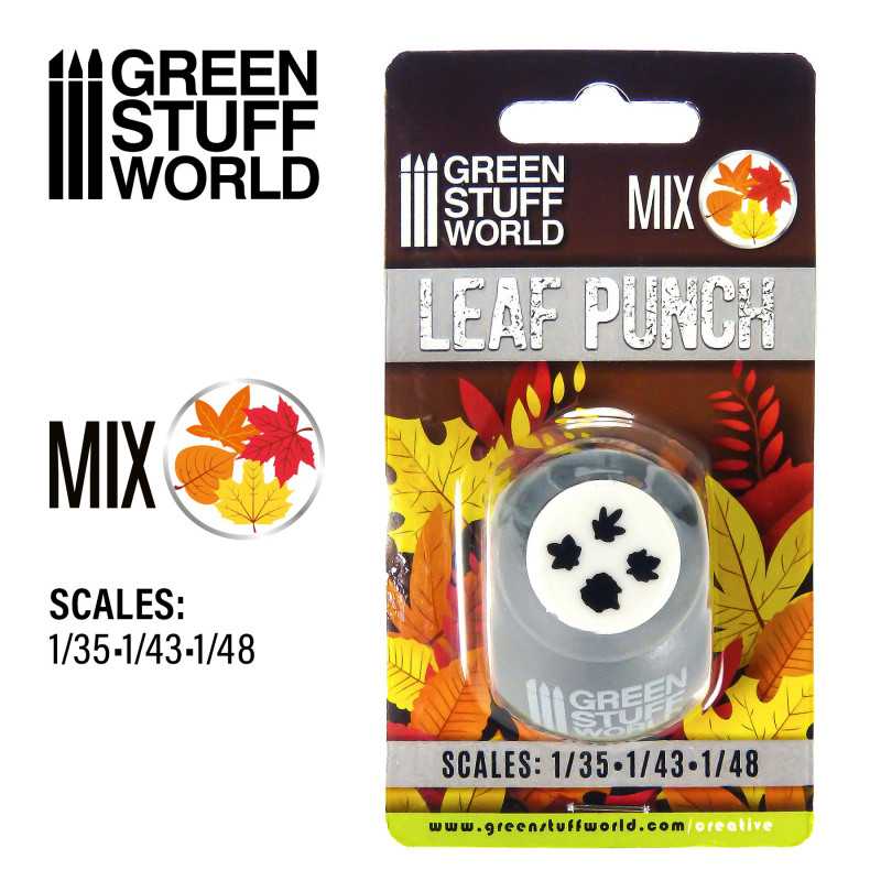 Green Stuff World: Miniature Leaf Punch - Maple, Sycamore, Poplar Mix