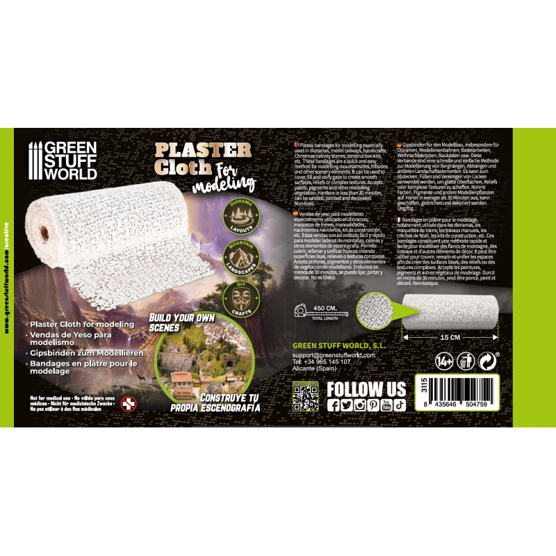 Green Stuff World: Modeling Plaster Cloth 15x450cm