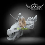 Mon Calamari knight on Keelkana | Star Wars Legion Scale | 3D Printed Resin Miniature | Black Remnant Miniatures | 12K High Detail