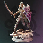 Mrina Reloth Moon Paladin - 3D Printed Paladin Character Miniature