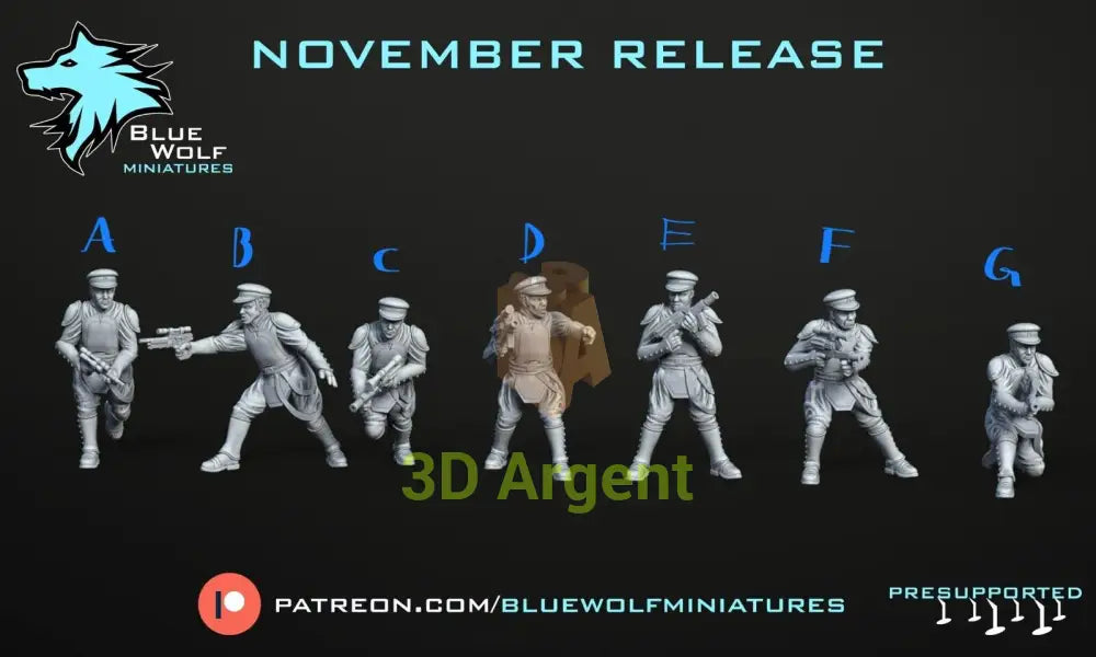 Naboo Security Officers Star Wars Legion 3D Printed Resin BlueWolf Miniatures