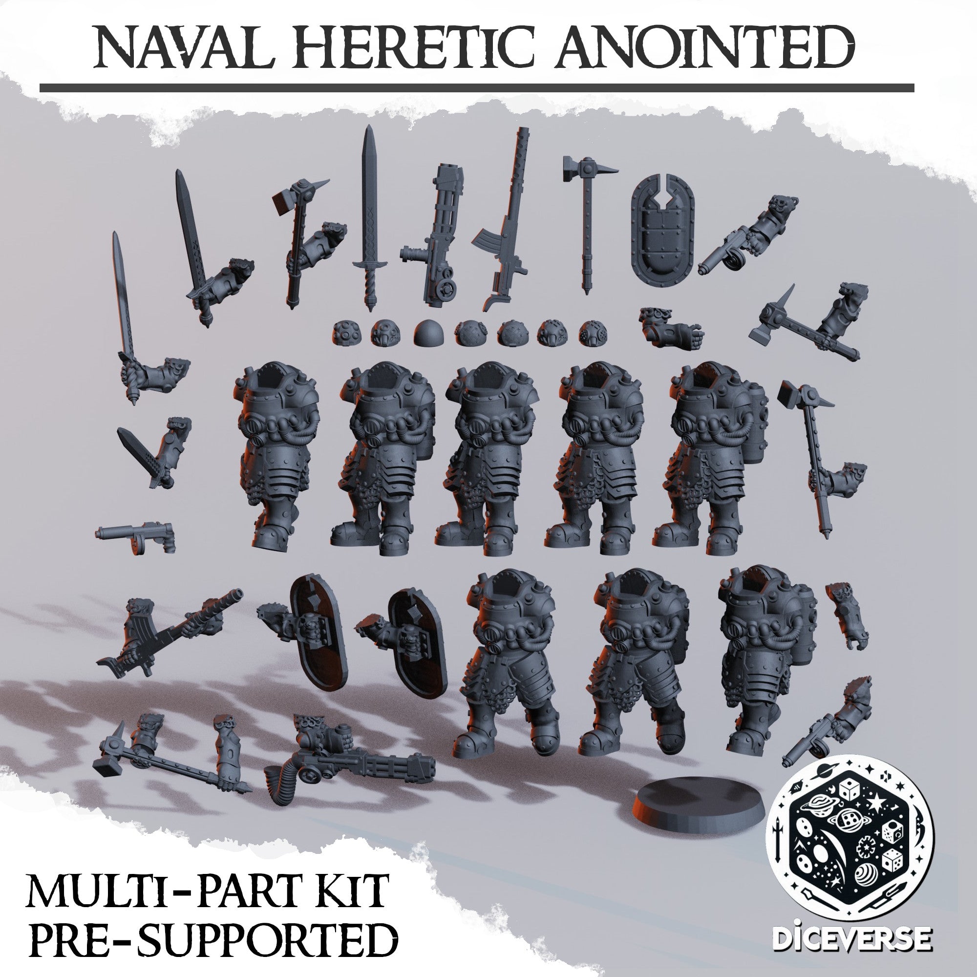 Naval Heretic Anointed Miniatures | Trench Grimdark | Diceverse