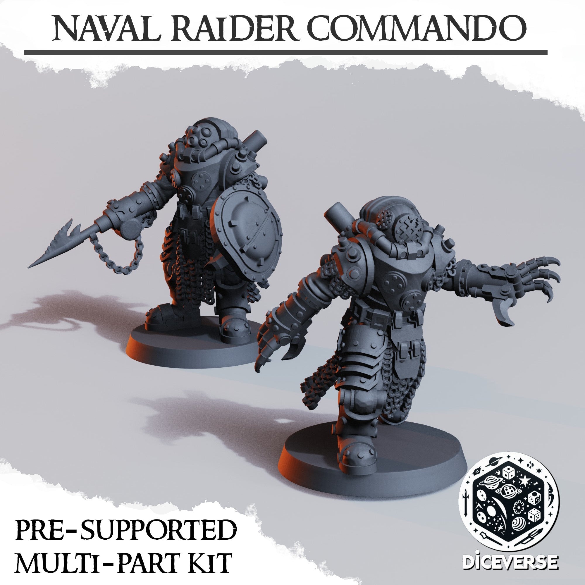 Nautical Reaver Commando Miniatures | Trench Grimdark | Diceverse