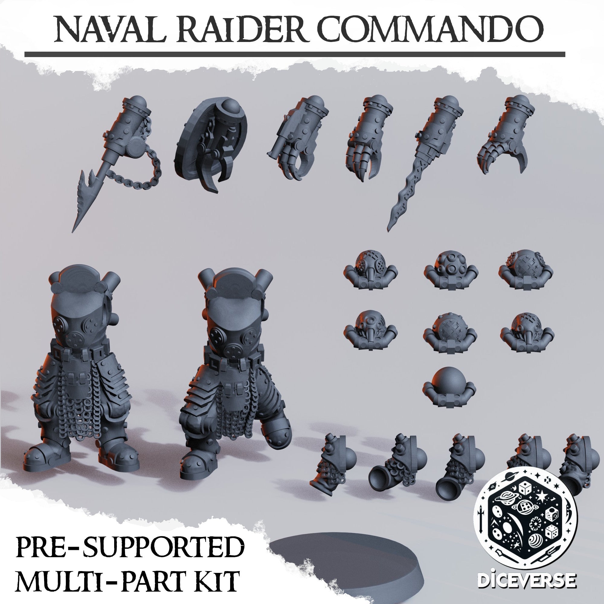 Nautical Reaver Commando Miniatures | Trench Grimdark | Diceverse