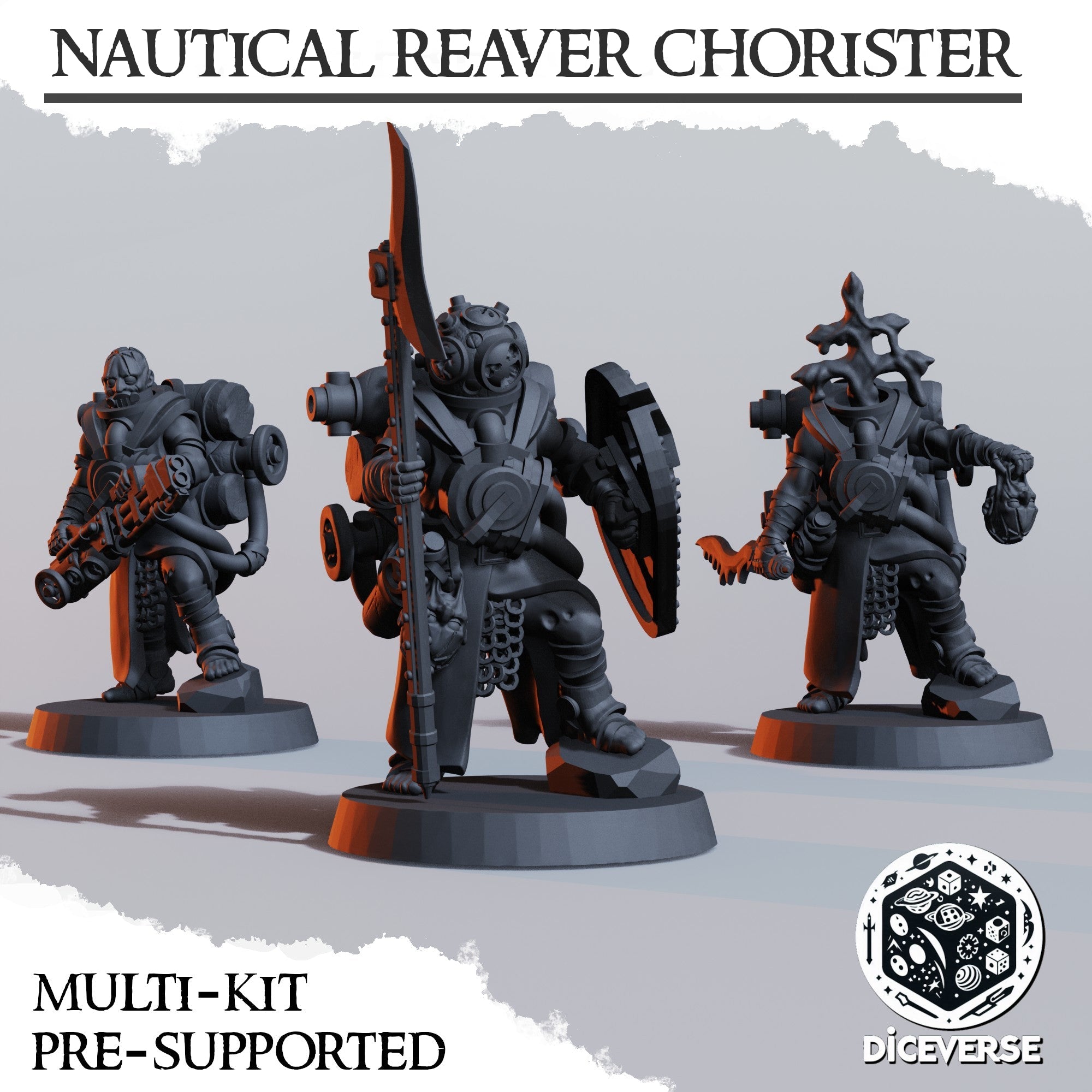 Nautical Reaver Chorister Miniatures | Trench Grimdark | Diceverse