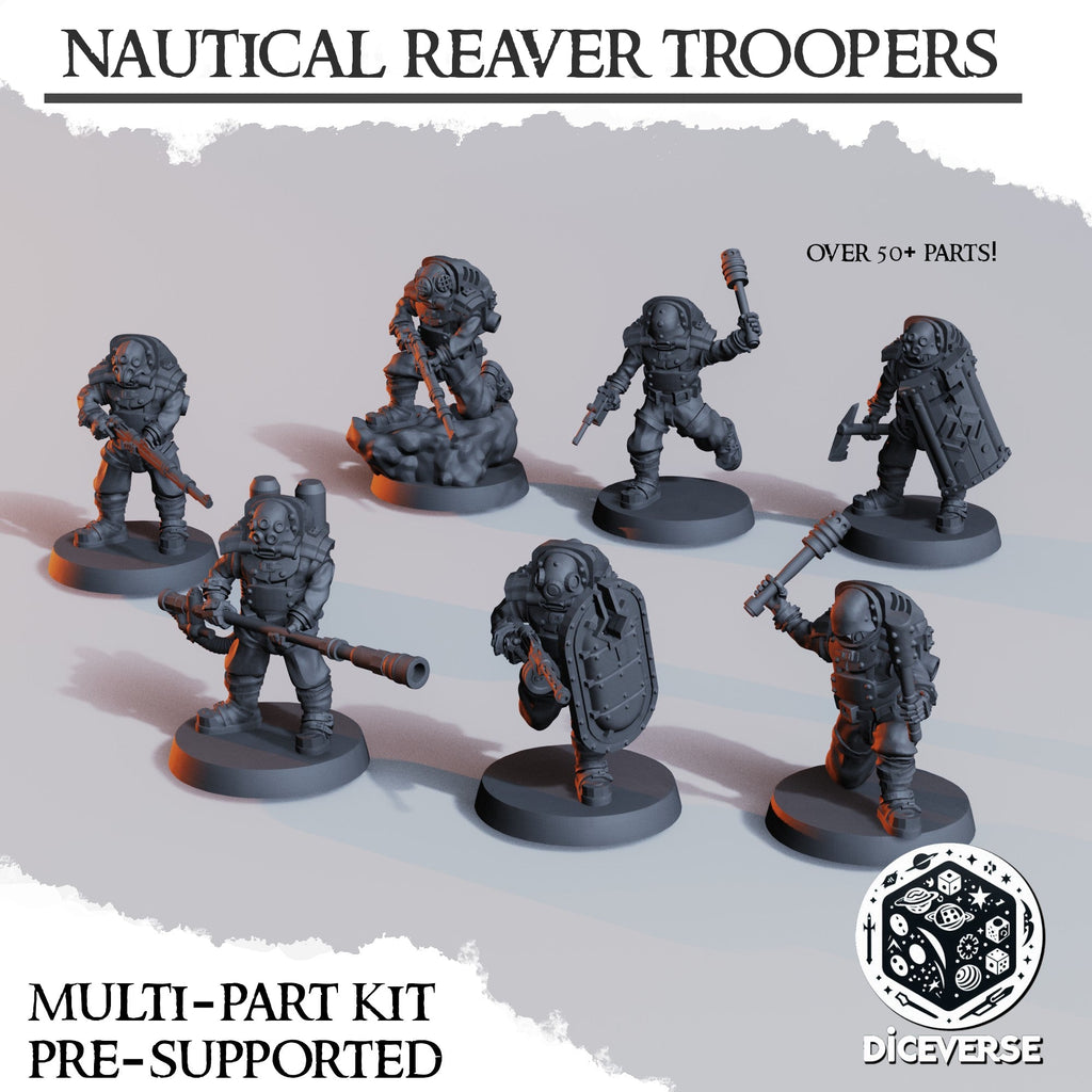 Nautical Reaver Trooper Miniatures | Trench Grimdark | Diceverse
