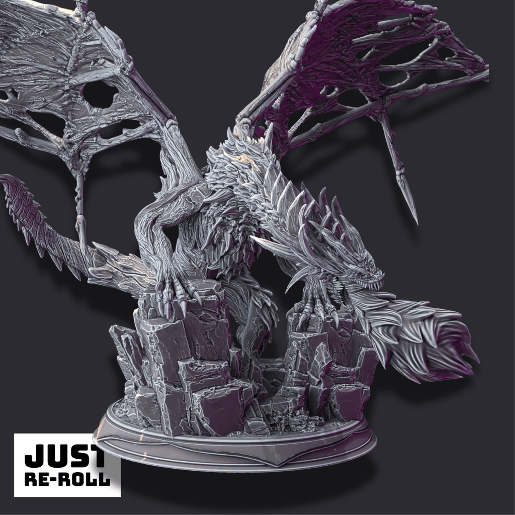 Nerevin – Undead Dragon - 3D Monster Dragon Miniature