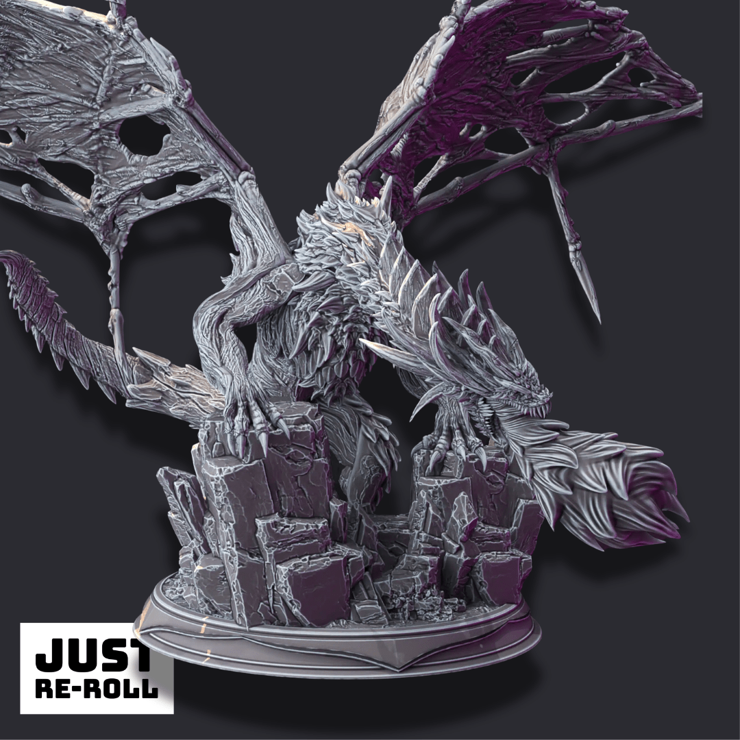 Nerevin – Undead Dragon - 3D Monster Dragon Miniature