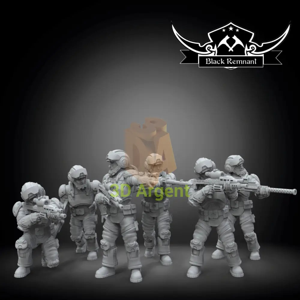 New Republic Troopers Squad 6x Star Wars Legion compatible 3D Resin Miniatures