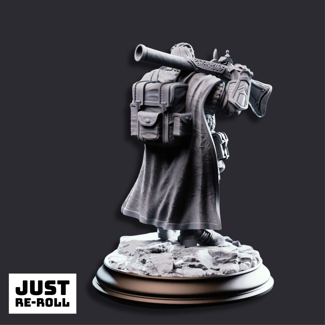 Nilyerg Sureshot Dwarven Marksman - 3D Printed Gunslinger Character Miniature