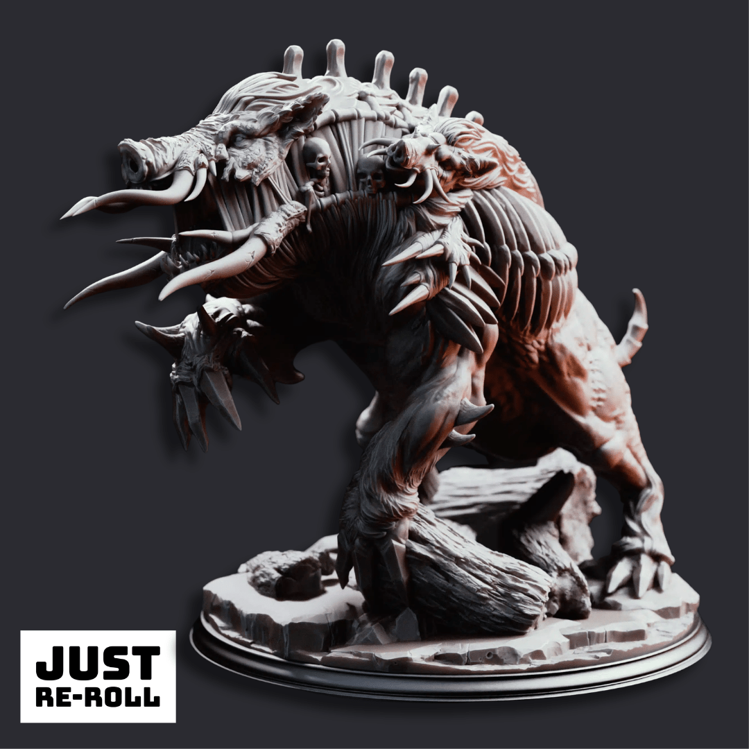 Nogoron Blighted Giant Boar - 3D Printed Monster Miniature
