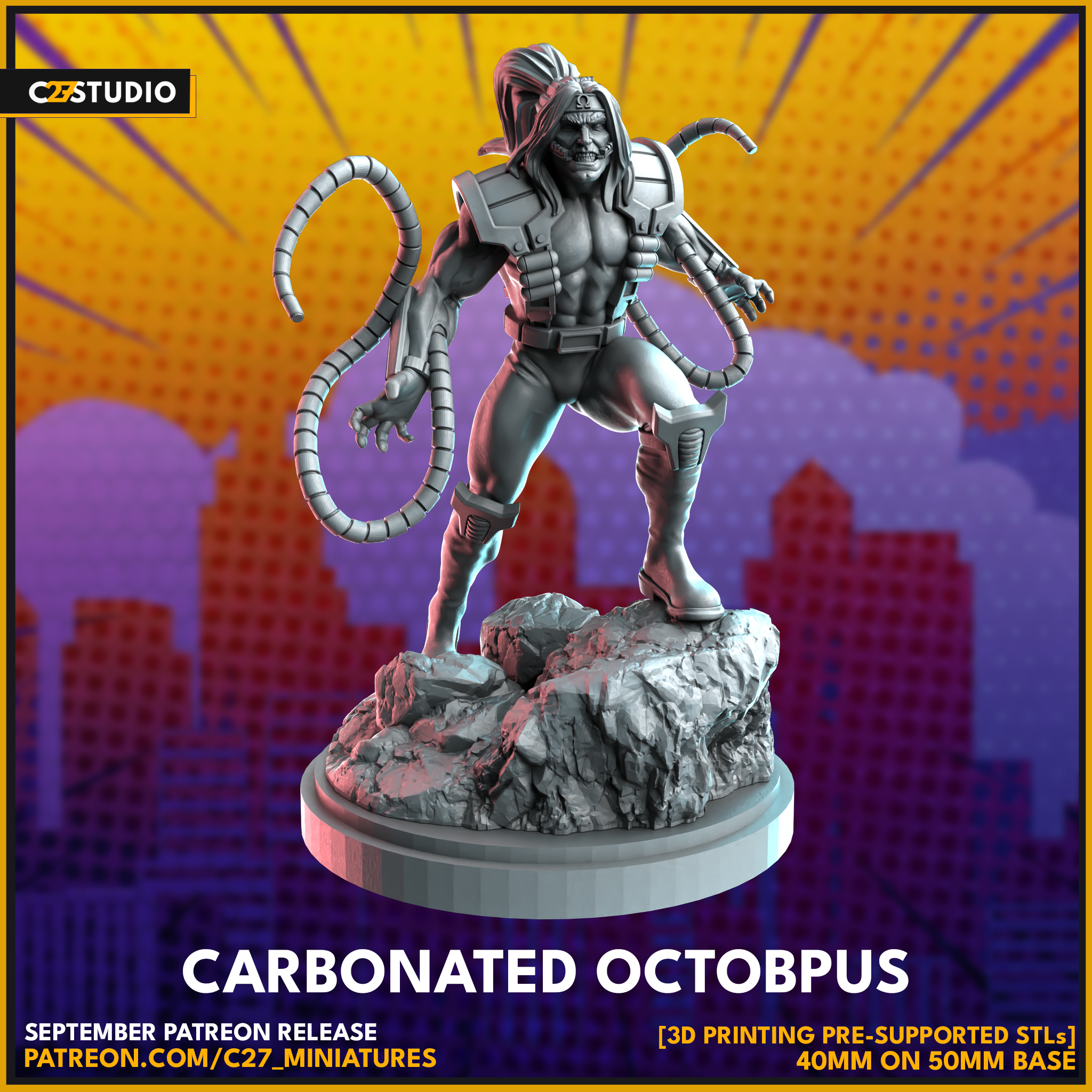 Carbonated Octopus | Heroes | Sci-Fi Miniature | C27 Studio