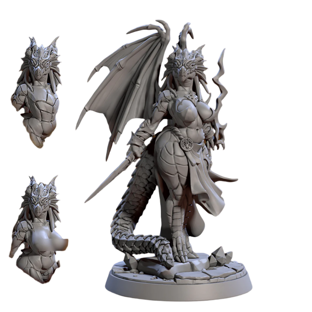 Onixia Pin-Up | Draconian Scourge | Fantasy D&D Miniature | Artisan Guild