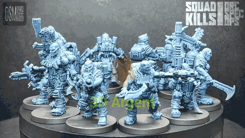 Orc Spec Ops Miniatures Sci Fi 28mm Heroic Scale Resin Figures 3D Printed