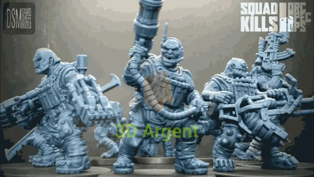 Orc Spec Ops Miniatures Sci Fi 28mm Heroic Scale Resin Figures 3D Printed