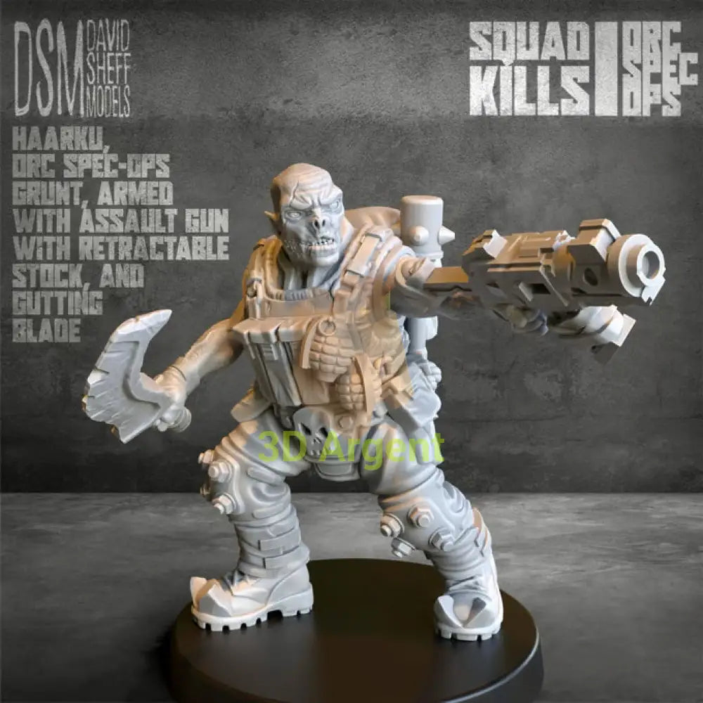 Orc Spec Ops Miniatures Sci Fi 28mm Heroic Scale Resin Figures 3D Printed