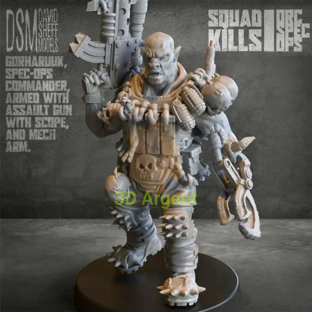 Orc Spec Ops Miniatures Sci Fi 28mm Heroic Scale Resin Figures 3D Printed