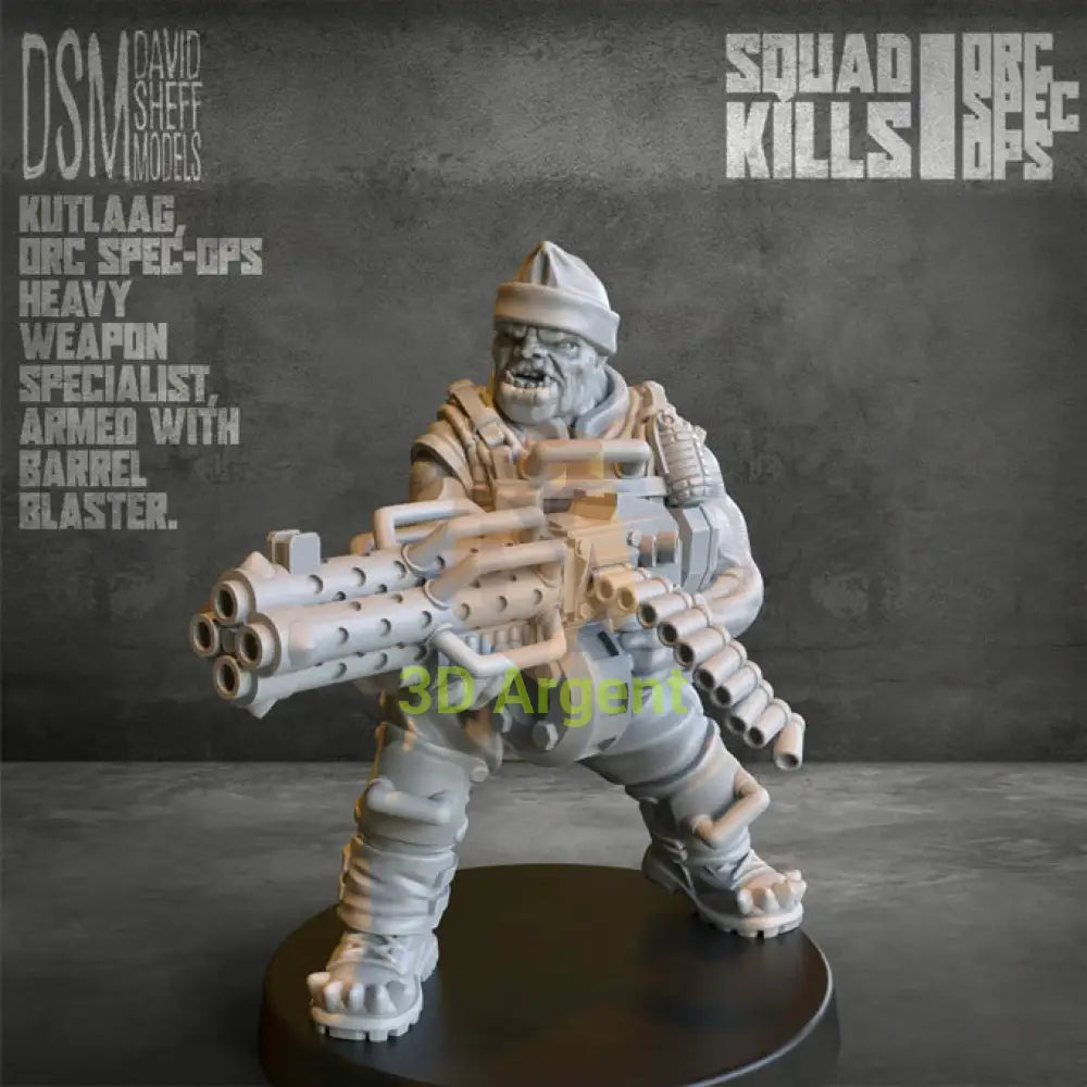 Orc Spec Ops Miniatures Sci Fi 28mm Heroic Scale Resin Figures 3D Printed