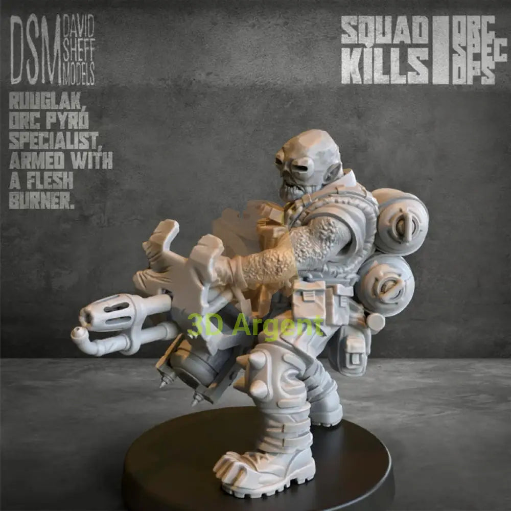 Orc Spec Ops Miniatures Sci Fi 28mm Heroic Scale Resin Figures 3D Printed