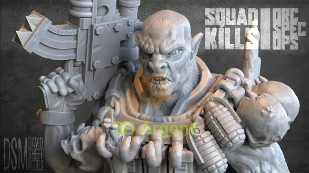 Orc Spec Ops Miniatures Sci Fi 28mm Heroic Scale Resin Figures 3D Printed
