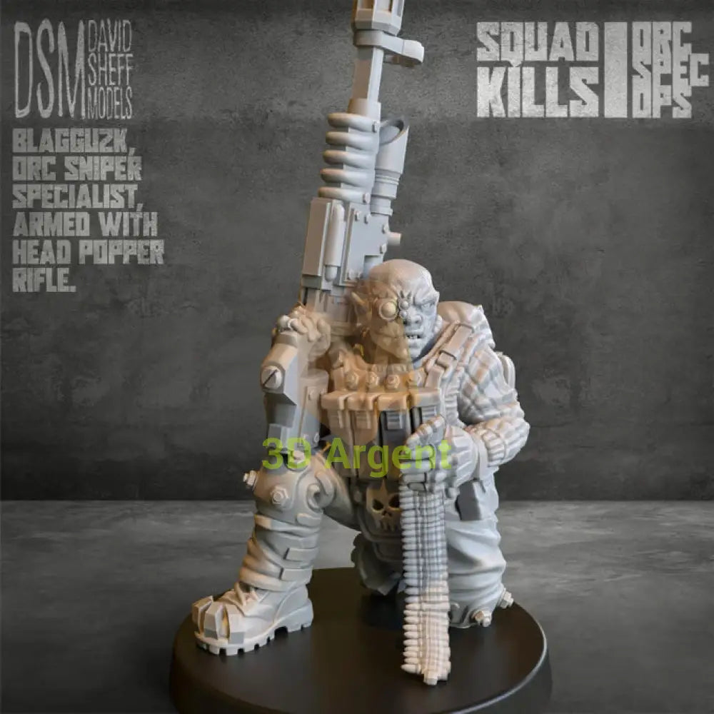 Orc Spec Ops Miniatures Sci Fi 28mm Heroic Scale Resin Figures 3D Printed