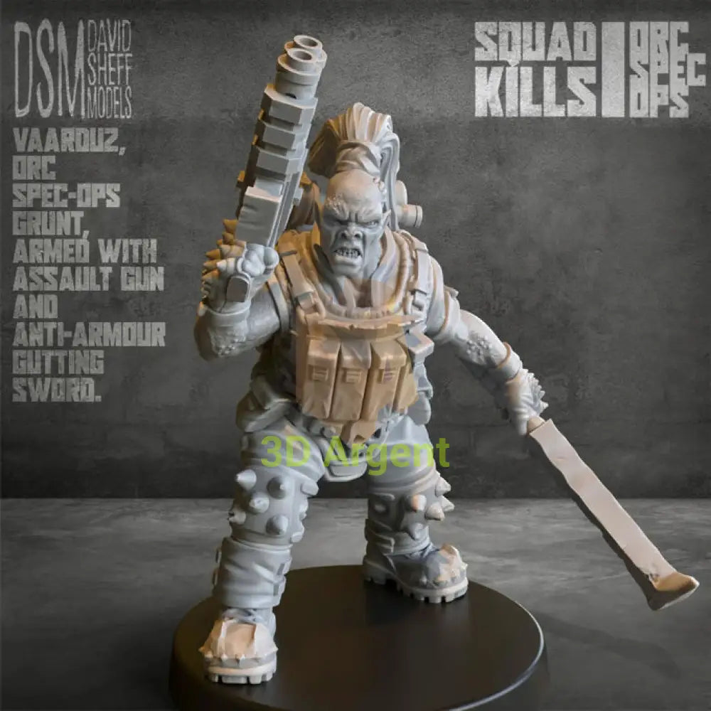 Orc Spec Ops Miniatures Sci Fi 28mm Heroic Scale Resin Figures 3D Printed