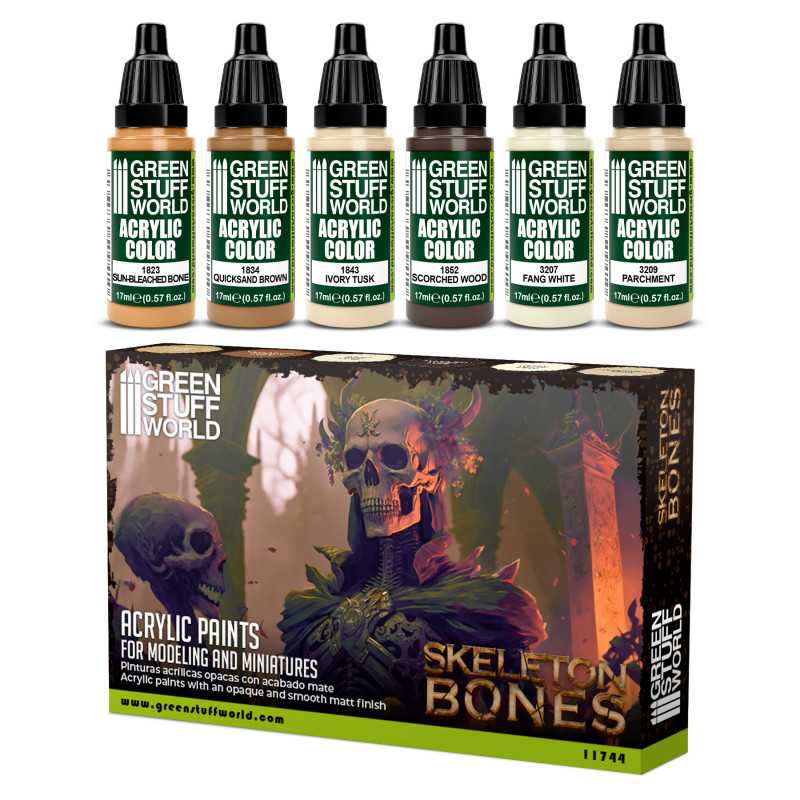 Green Stuff World Paint Set - Skeleton Bones