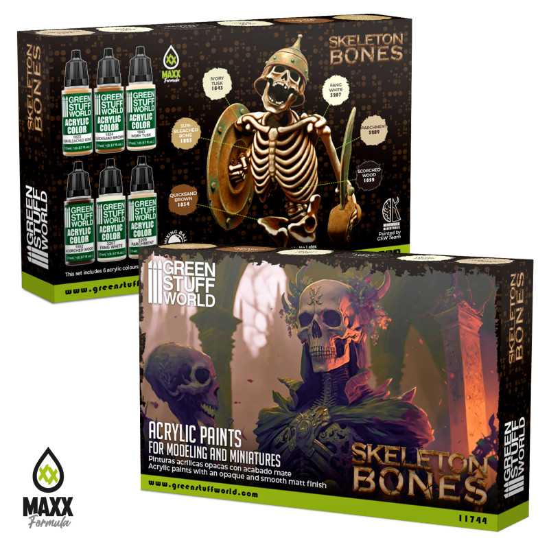 Green Stuff World Paint Set - Skeleton Bones