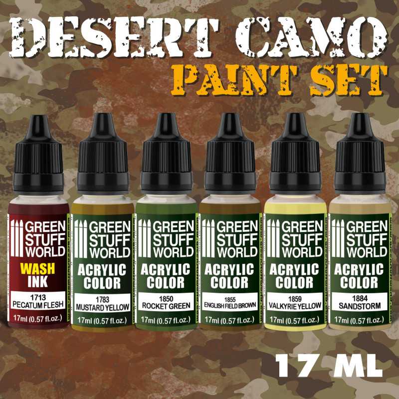 Green Stuff World Paint Set - Desert Camo