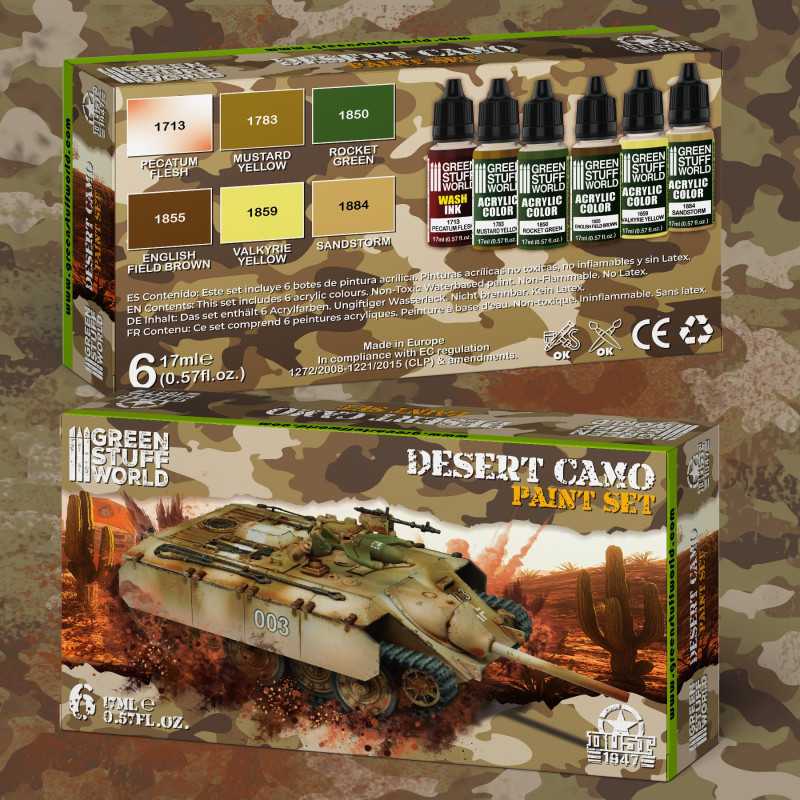 Green Stuff World Paint Set - Desert Camo