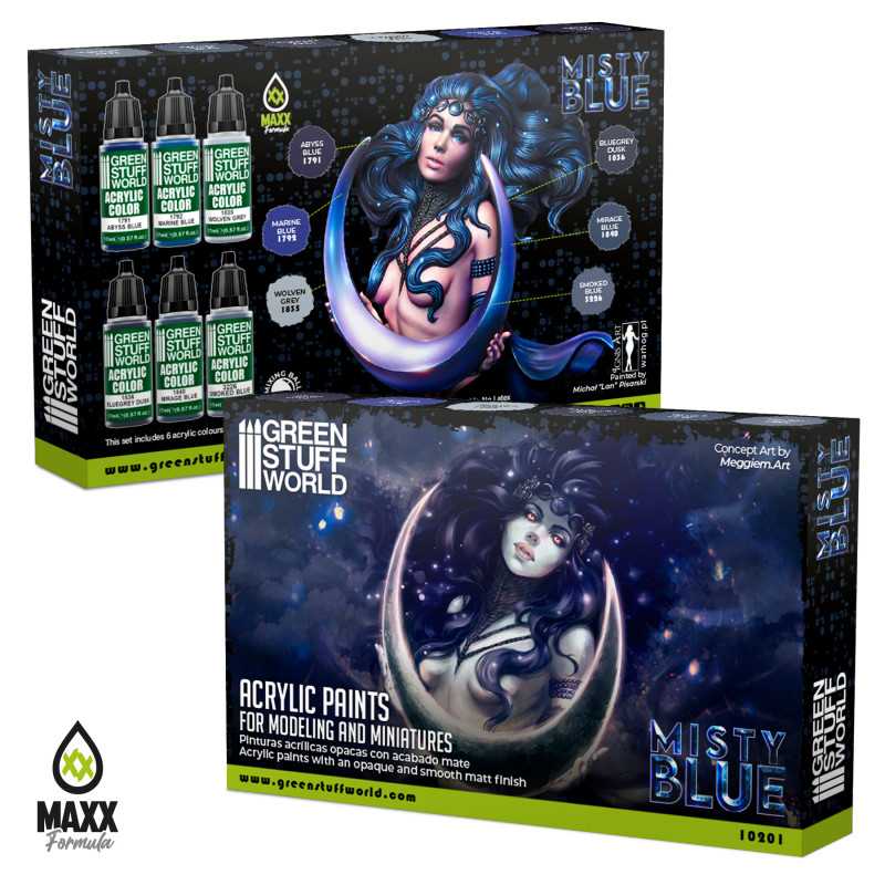 Green Stuff World Paint Set - Misty Blue