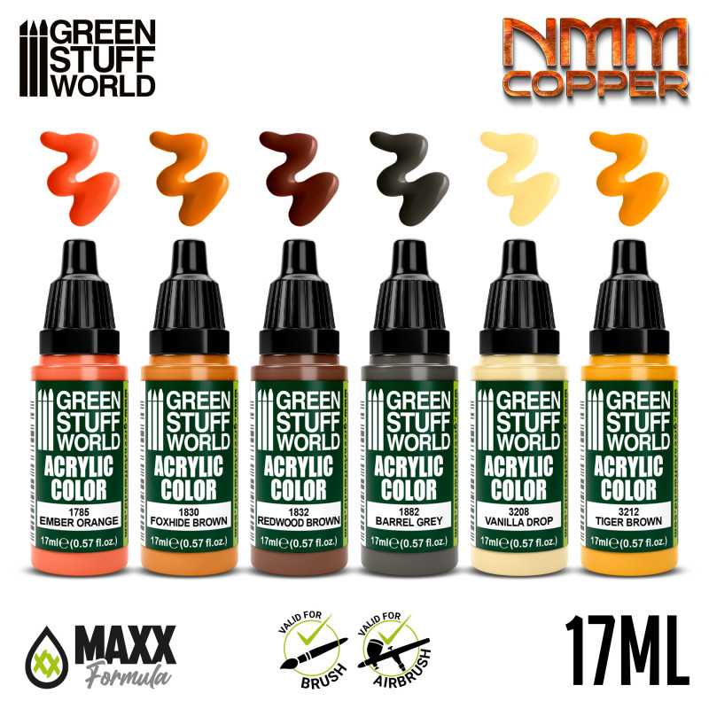 Green Stuff World Paint Set - NMM Copper