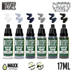 Green Stuff World Paint Set - NMM Steel and Silver